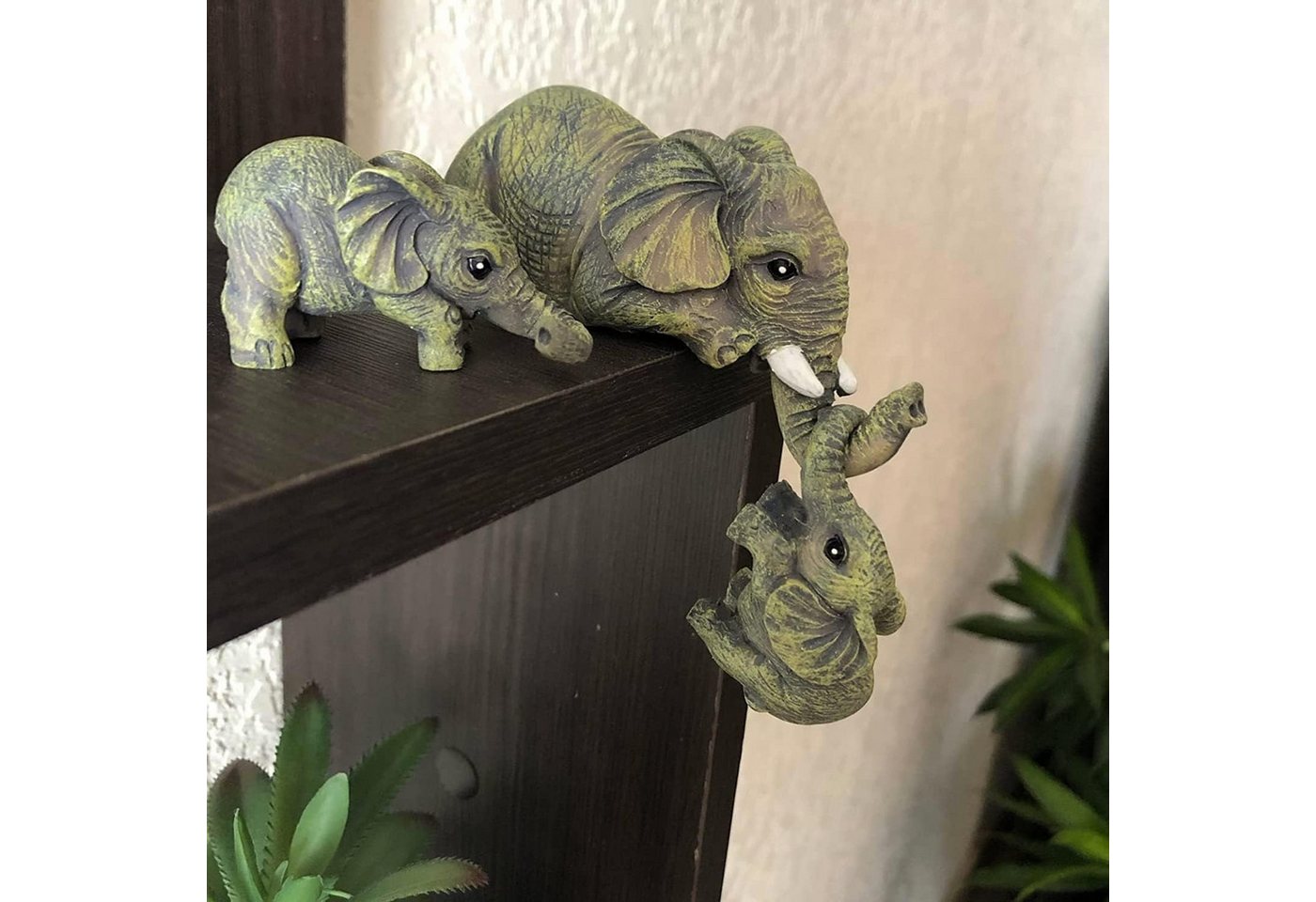MOPUEA Tierfigur kleine Version Tierfigur Deko, Elefanten Deko, Elefant Statue Figure (3 St) – Bild 4 von 5