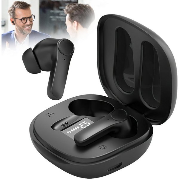 MOPUEA Übersetzungs Kopfhörer, Online Sprachübersetzer Ohrhörer Bluetooth Bluetooth-Kopfhörer (144 Sprachen und Akzente 0,5s Schnelle Übersetzung 4 Modi, Ohrhör