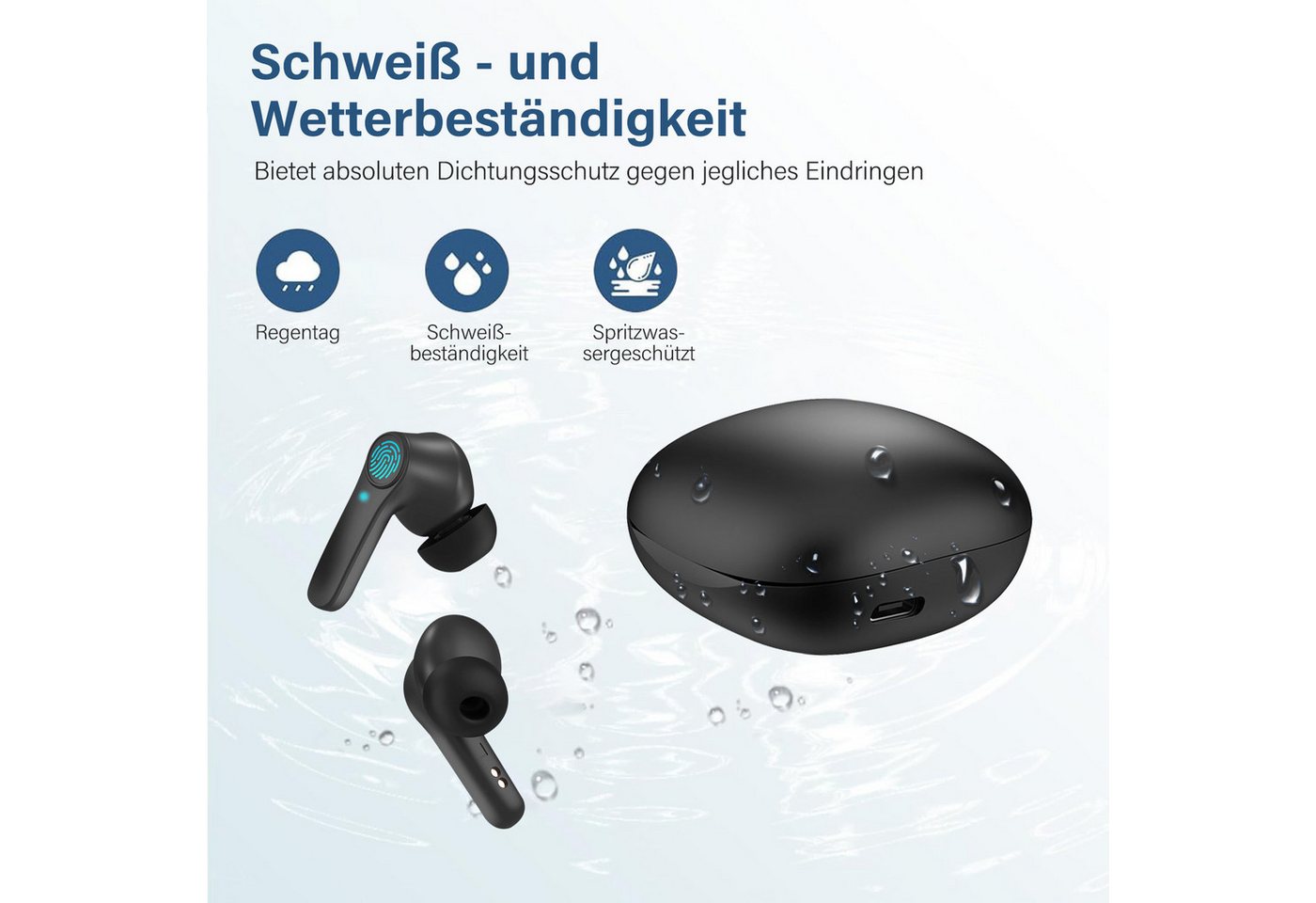 MOPUEA Übersetzungs Kopfhörer, Online Sprachübersetzer Ohrhörer Bluetooth Bluetooth-Kopfhörer (144 Sprachen und Akzente 0,5s Schnelle Übersetzung 4 Modi, Ohrhör – Bild 4 von 5