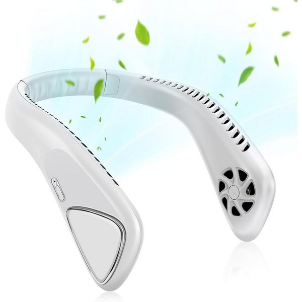 MOPUEA Umhängeventilator Halslüfter extrem lange Lebensdauer, große Kapazität, Silikon, 5200 mAh Tragbarer Bladeless Ventilator leise