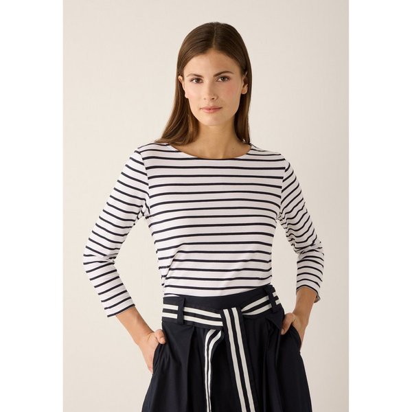 MORE&MORE 3/4-Arm-Shirt softes Basic-Streifenshirt, 3/4 Arm