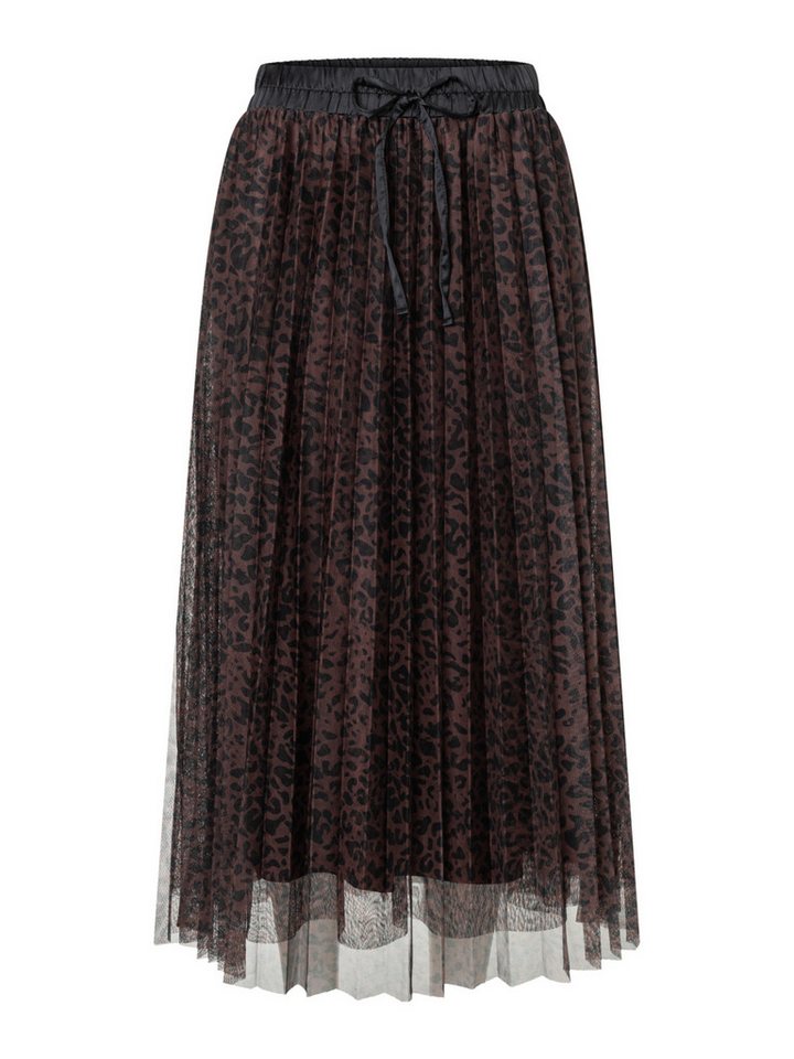 MORE&MORE A-Linien-Rock trendiger Maxi-Meshrock, Leoprint – Bild 5 von 5