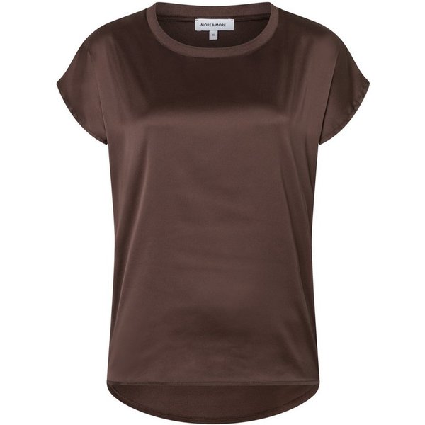 MORE&MORE Blusenshirt edles Blusenshirt, Materialmix