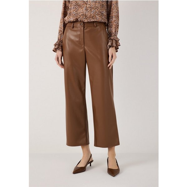 MORE&MORE Culotte moderne, verkürzte Culotte, Lederimitat