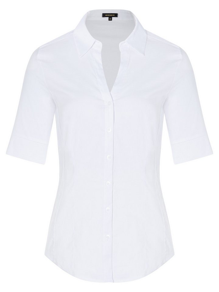 MORE&MORE Kurzarmbluse klassische 1/2 Arm Baumwollstretchbluse – Bild 2 von 4