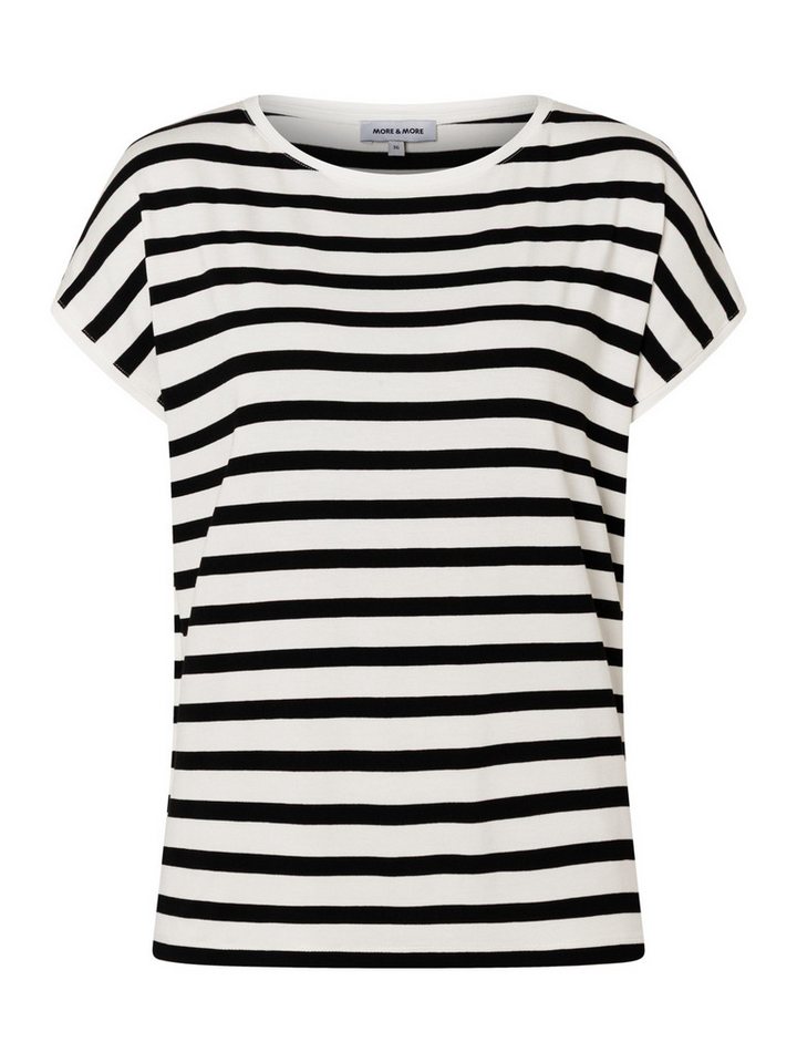 MORE&MORE Kurzarmshirt bequemes, softes Kurzarmshirt, gestreift – Bild 3 von 5
