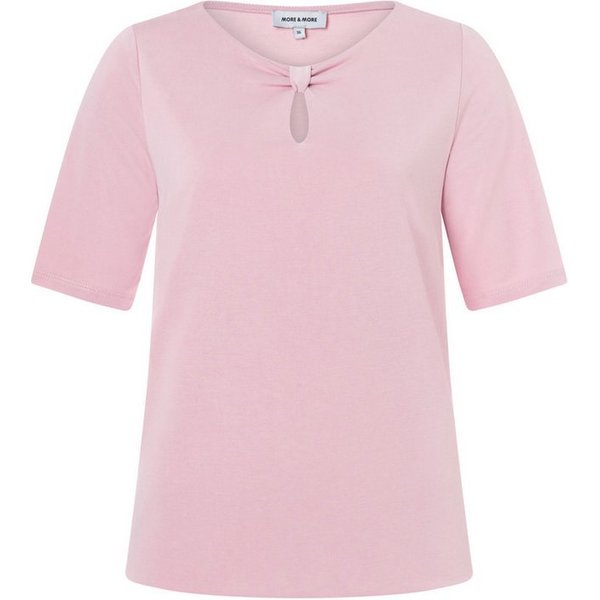 MORE&MORE Kurzarmshirt softes Halbarmshirt, Knot-Detail