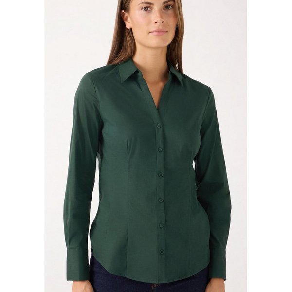 MORE&MORE Langarmbluse klassische, schmale Businessbluse