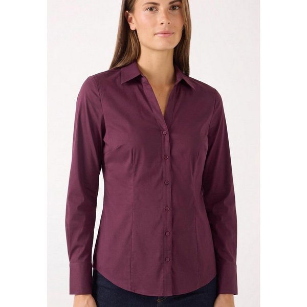MORE&MORE Langarmbluse klassische, schmale Businessbluse