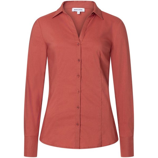 MORE&MORE Langarmbluse taillierte Stretch-Businessbluse