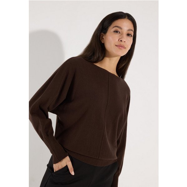 MORE&MORE Rundhalspullover weiter Oversize-Pullover, Fledermausärmel