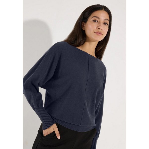 MORE&MORE Rundhalspullover weiter Oversize-Pullover, Fledermausärmel