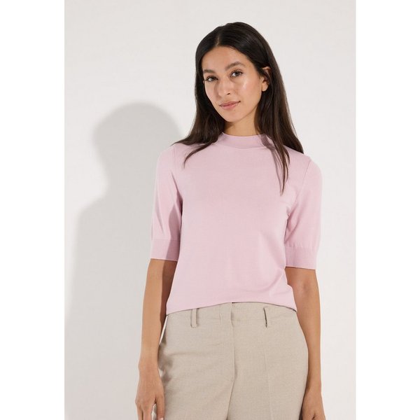 MORE&MORE Rundhalspullover zeitloser, femininer Halbarmpullover