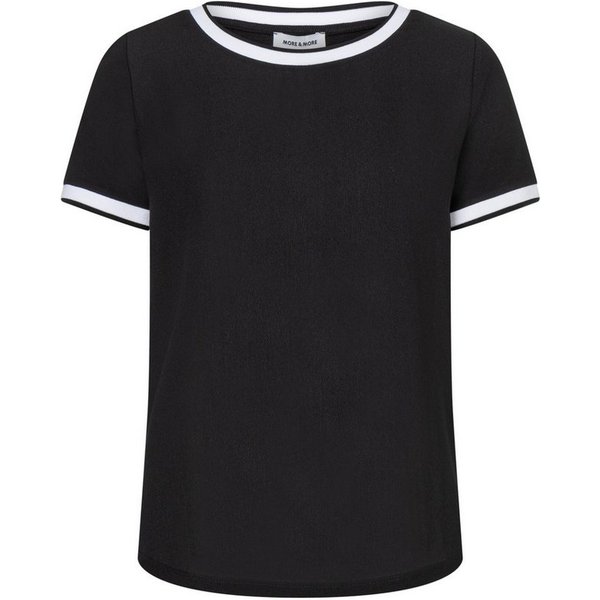 MORE&MORE T-Shirt Blusenshirt mit Kontrastabschlüssen