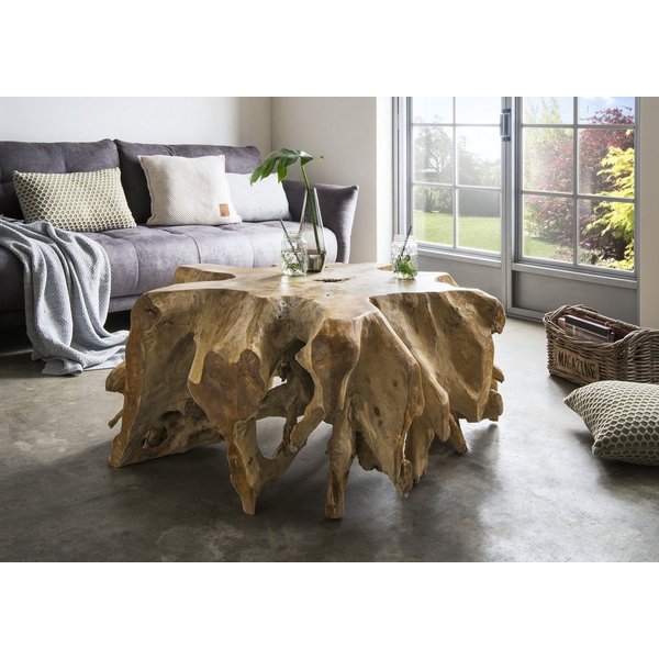 More2Home Couchtisch THORSTEN, Teakholz Wurzel, ca.80 cm