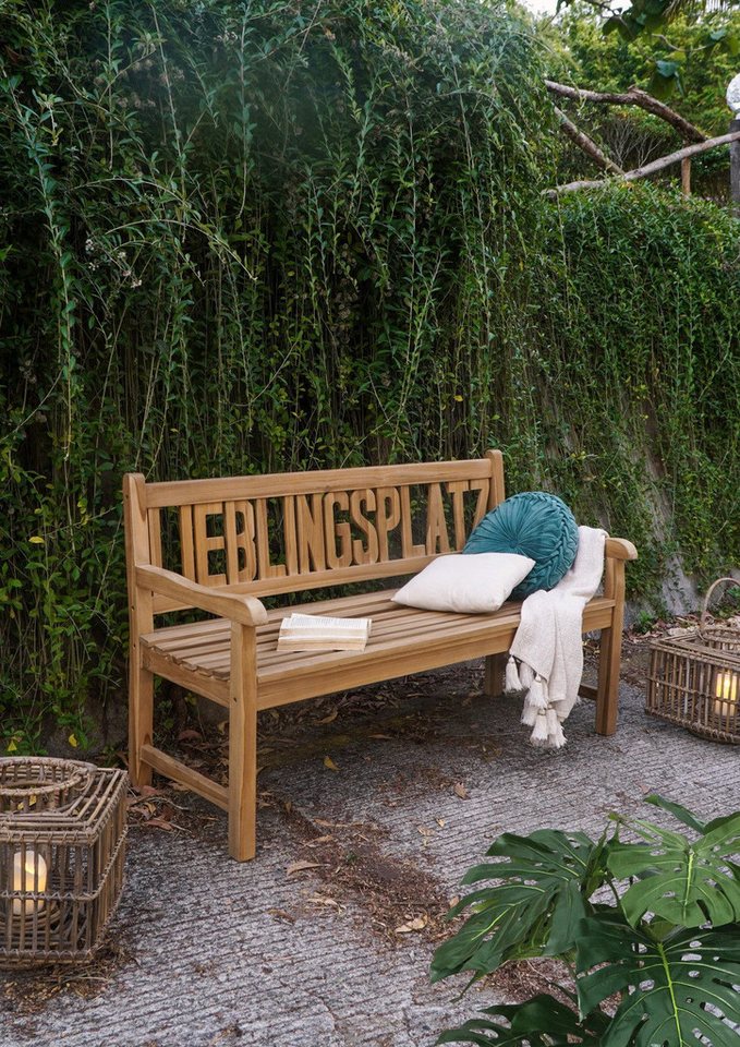 More2Home Gartenbank LIEBLINGSPLATZ, Teakholz, 150 cm – Bild 2 von 2