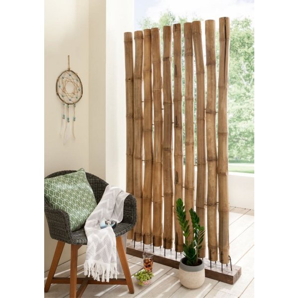 More2Home Paravent Raumteiler BAMBUS, Natur, 110 x 190 cm