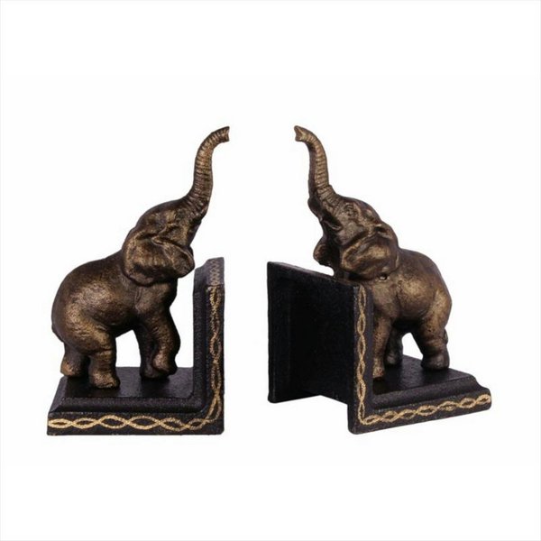 Moritz Buchstütze 2er Set Elefant Elephant 8 x 9 x 15 cm, Buchstützen Halter für Regal Buchständer Buchhalter Katzenmotiv