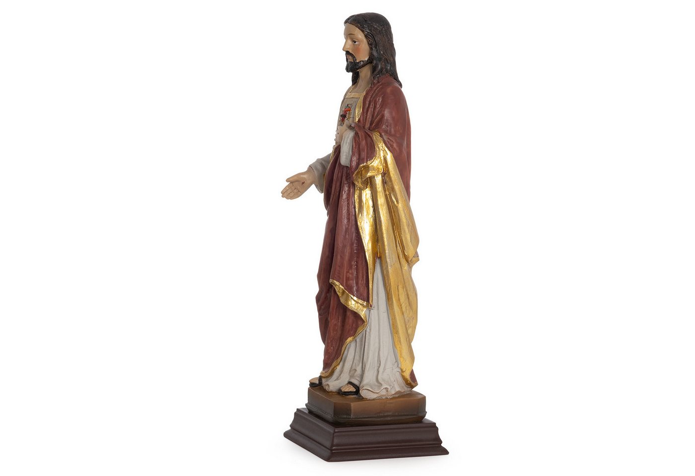 Moritz Dekofigur Jesus Christus Statue 22 cm Heiligenfigur mit Herz Dekoration kirche, Polyresin Figuren Deko Geschenk Geometrische TierFigur Modern Skulptur – Bild 5 von 5