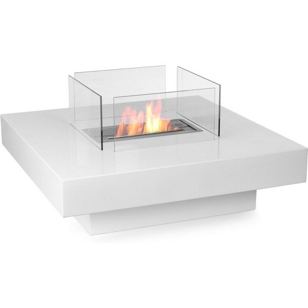 Moritz Dekokamin Standkamin 35 x 70 x 70 cm Cube 1,5 Liter Brenner, Ethanolbrenner Glasfeuer Terrassenfeuer Kamin
