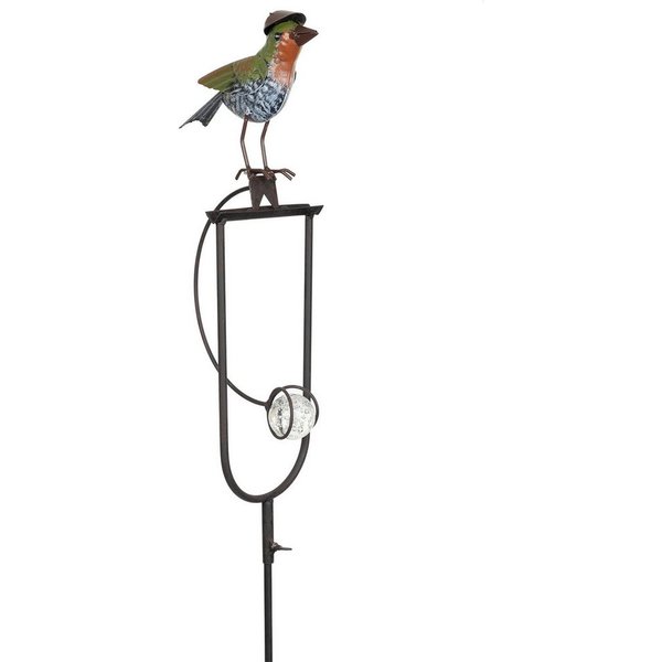 Moritz Gartenstecker Gartenstecker Vogel mit Hut aus Metall, 105 cm