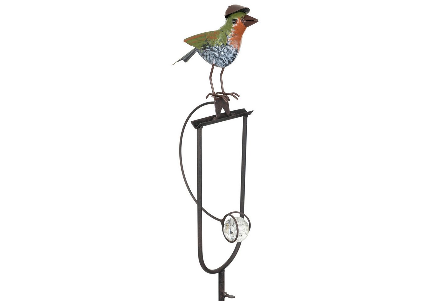 Moritz Gartenstecker Gartenstecker Vogel mit Hut aus Metall, 105 cm – Bild 4 von 5