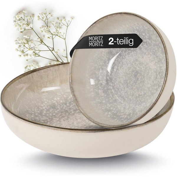 Moritz & Moritz Servierschüssel BLOSSOM Servierschüsseln 2er Set, Porzellan, (Set, 2-tlg), Hochwertiges Porzellan, Spülmaschinengeeignet