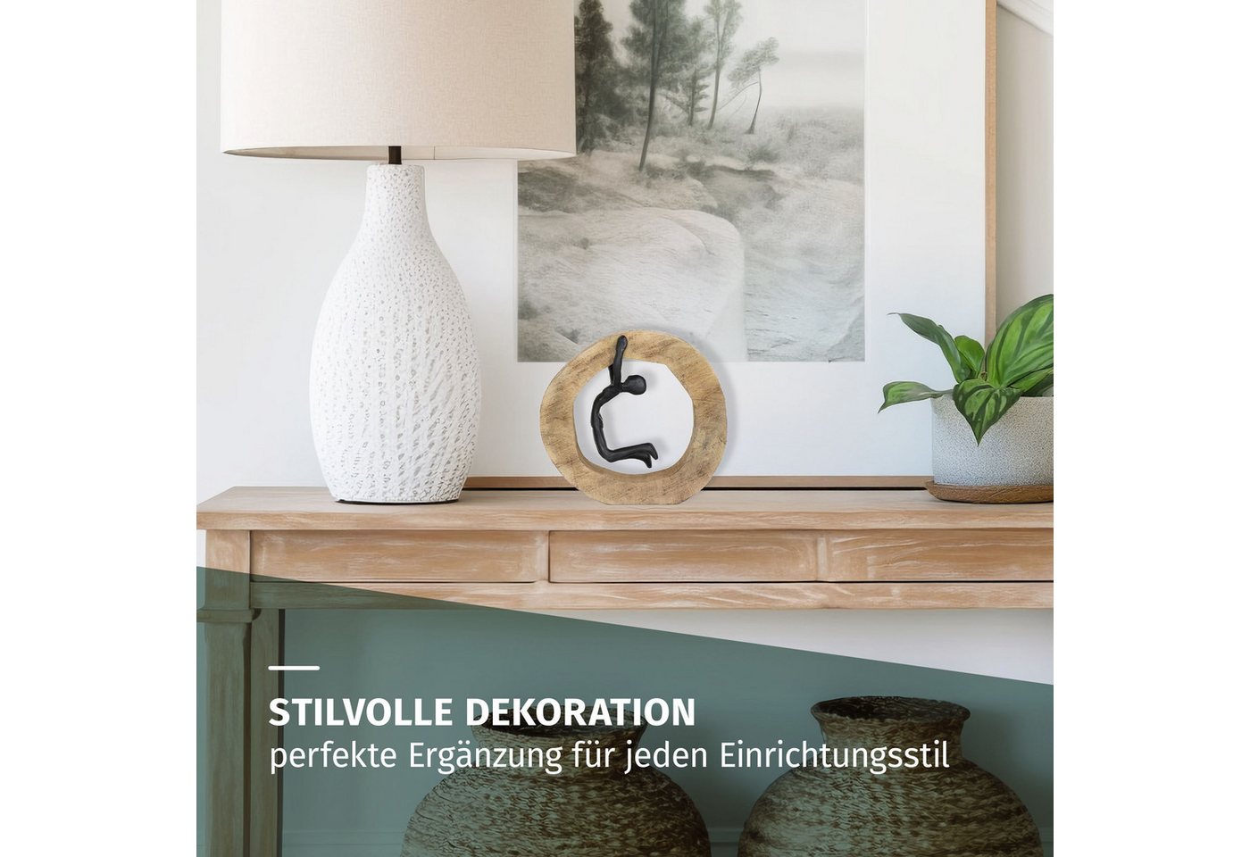 Moritz Skulptur Nicht aufgeben, Holz, Tischdeko, Fensterdeko, Wanddeko, Holzdeko, Weihnachtsdeko – Bild 5 von 5