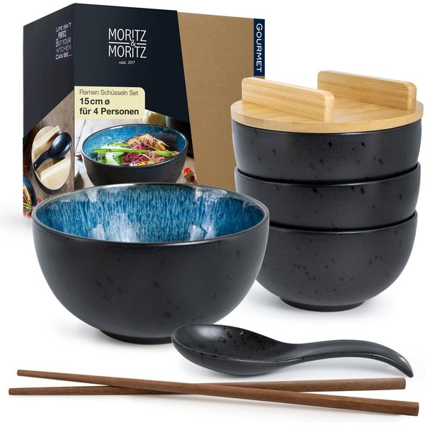 Moritz & Moritz Suppenschüssel SOLID 4x Ramen Blau