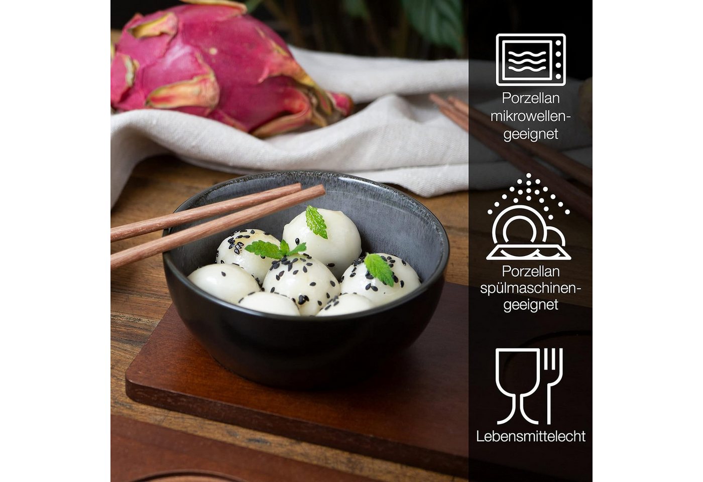 Moritz & Moritz Suppenschüssel VIDA Miso Schalen Anthrazit – Bild 2 von 5