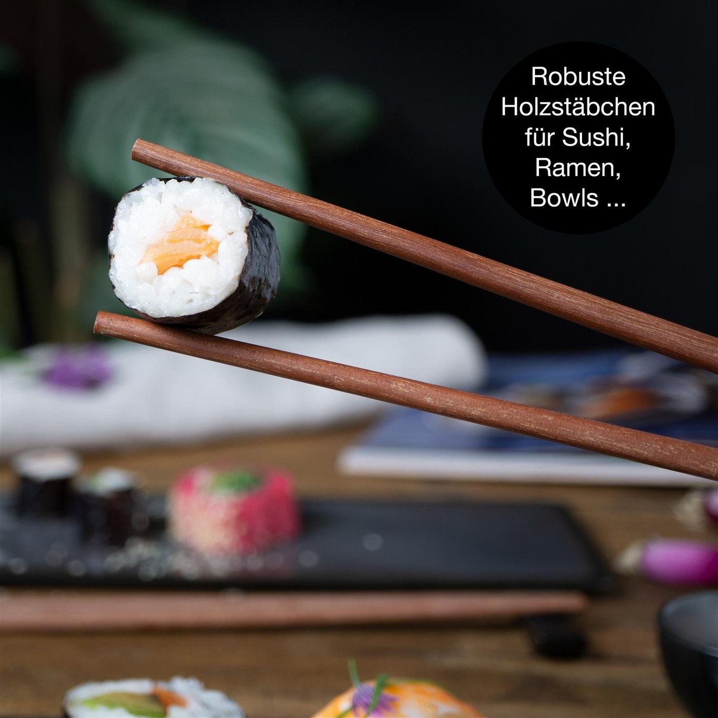 Moritz & Moritz Tafelservice VIDA Sushi Set Anthrazit (10-tlg), 2 Personen, Porzellan, für 2 Personen - 10 Teile – Bild 5 von 5