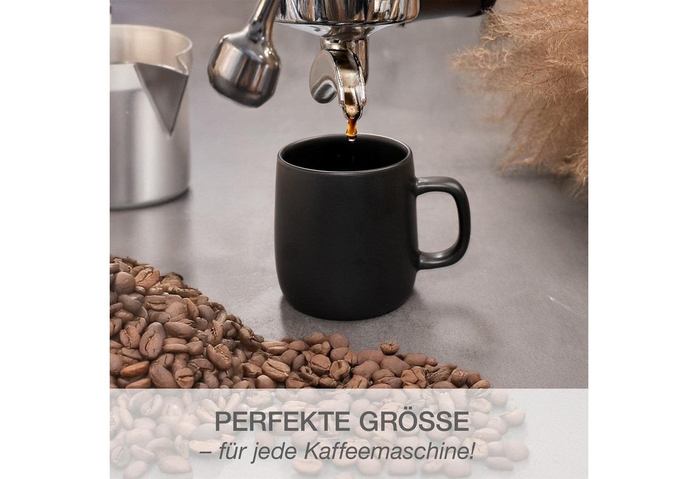Moritz & Moritz Tasse VIDA Kaffeebecher 6er, 6-tlg., Porzellan, Spülmaschinengeeignet – Bild 3 von 5