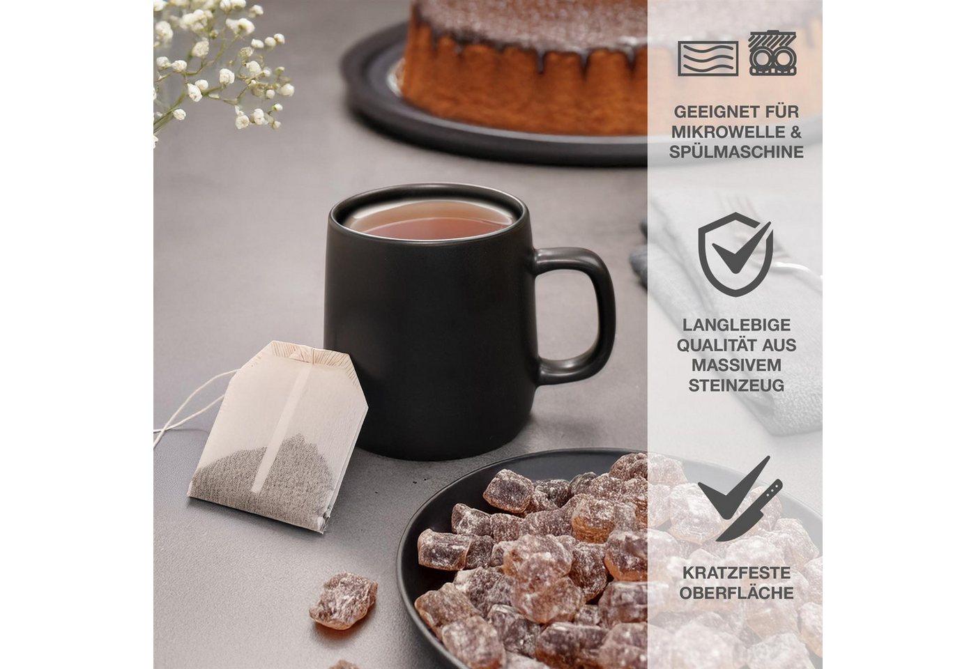 Moritz & Moritz Tasse VIDA Kaffeebecher 6er, 6-tlg., Porzellan, Spülmaschinengeeignet – Bild 5 von 5