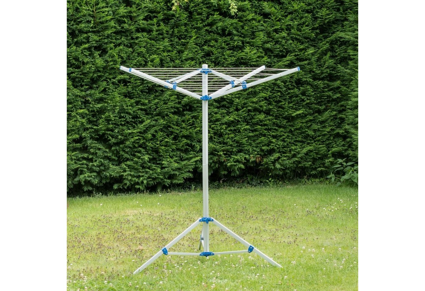 Moritz Wäschespinne Wäschespinne klappbar 2,85 kg 15m Trockenleinenlänge, Wäscheleine Camping Wäscheständer Wäschetrocker Wäschehaken – Bild 2 von 4