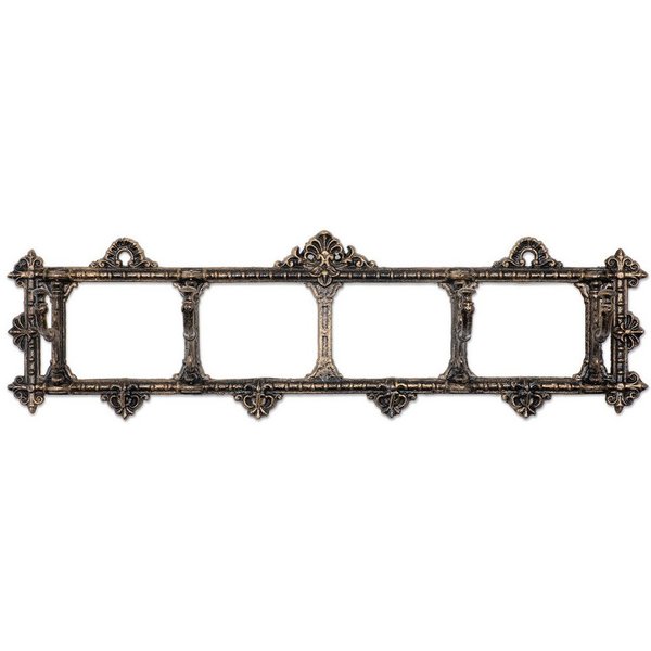 Moritz Wandgarderobe Garderobenleiste goldbraun, Hakenleiste Haken Kleiderhaken Garderobenhaken Vintage