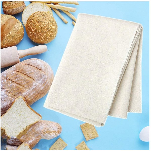 MORRENT Backform Bäckerleinen Teigtuch, 100% unbehandeltes Naturleinen für das Backen.
