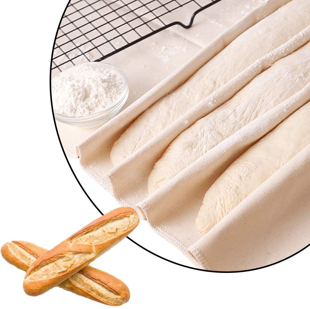 MORRENT Backform Bäckerleinen Teigtuch, 100% unbehandeltes Naturleinen für das Backen. – Bild 3 von 5