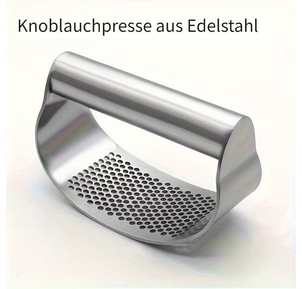 MORRENT Knoblauchpresse Edelstahl Knoblauchwippe, spülmaschinengeeignet, einfache Bedienung, Knoblauch Presse rostfrei, ergonomische, spülmaschinengeeignet – Bild 3 von 5