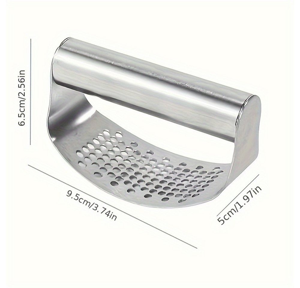 MORRENT Knoblauchpresse Edelstahl Knoblauchwippe, spülmaschinengeeignet, einfache Bedienung, Knoblauch Presse rostfrei, ergonomische, spülmaschinengeeignet – Bild 5 von 5