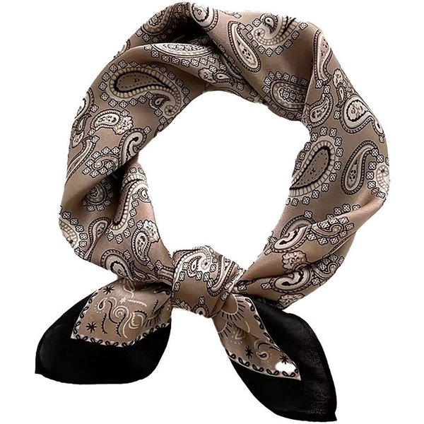 Moschen-Bayern Halstuch Gmund Nickituch, Seidentuch für Tracht, Fest &Business - Beige/Braun