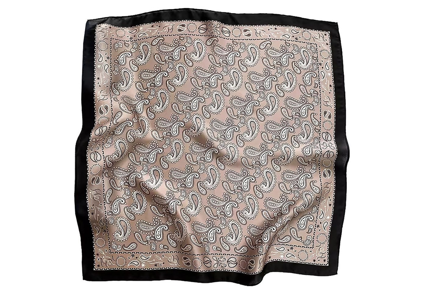 Moschen-Bayern Halstuch Gmund Nickituch, Seidentuch für Tracht, Fest &Business - Beige/Braun – Bild 3 von 4