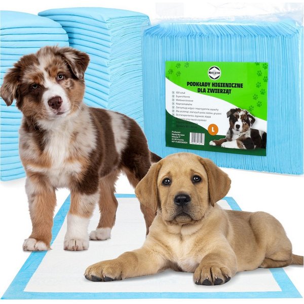 Moto Active Tierdecke Hundetoilette Welpenunterlage Trainingsunterlage Hundepads, Vliesstoff, Zellstoff, PE-Folie, Hygiene-Unterlage Hund Katze Saugfähig Auslau