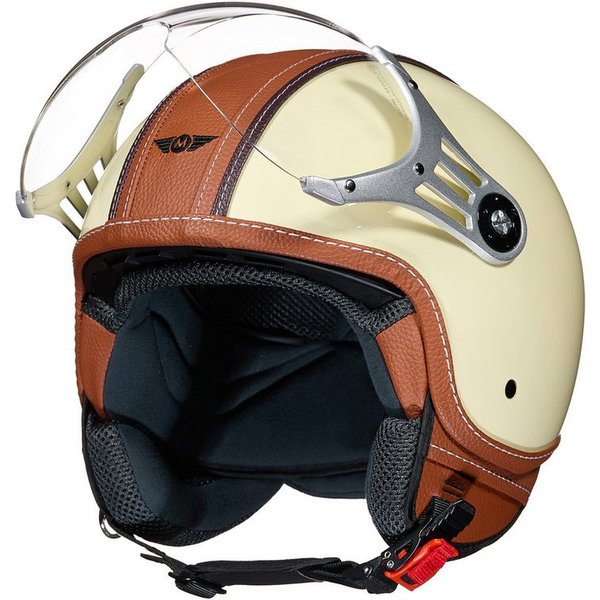 MOTO HELMETS Motorradhelm Jethelm Motorradhelm, Helm für Motorrad, Roller & Scooter, Schnellverschluss, nur 1050g