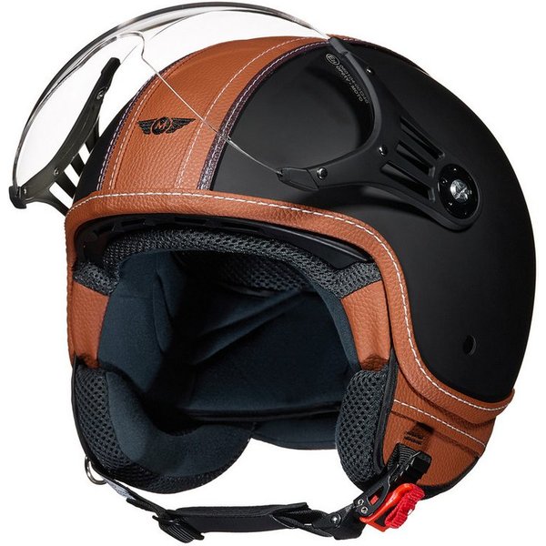 MOTO HELMETS Motorradhelm Jethelm Motorradhelm, Helm für Motorrad, Roller & Scooter, Schnellverschluss, nur 1050g