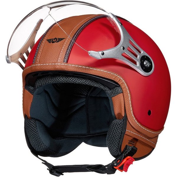 MOTO HELMETS Motorradhelm Jethelm Motorradhelm, Helm für Motorrad, Roller & Scooter, Schnellverschluss, nur 1050g
