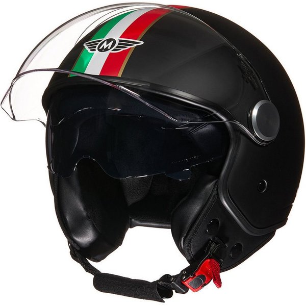 MOTO HELMETS Motorradhelm Jethelm Motorradhelm, Helm für Motorrad & Roller, Schnellverschluss, Sonnenvisier, nur 1050g