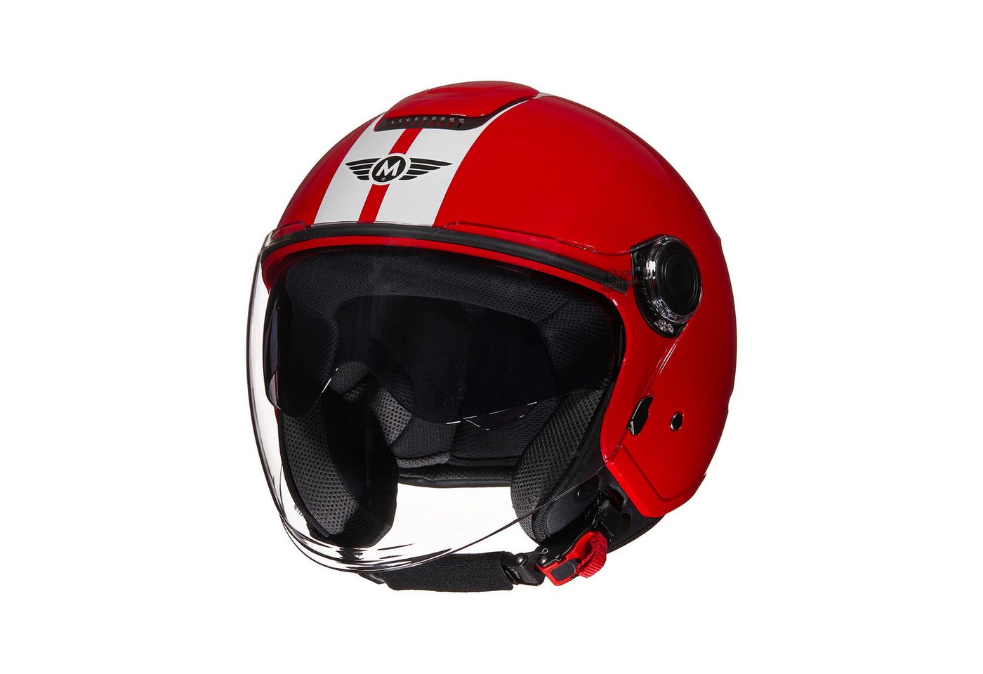 MOTO HELMETS Motorradhelm Jethelm Motorradhelm, Helm für Motorrad & Roller, Schnellverschluss, Sonnenvisier, nur 1050g – Bild 5 von 5