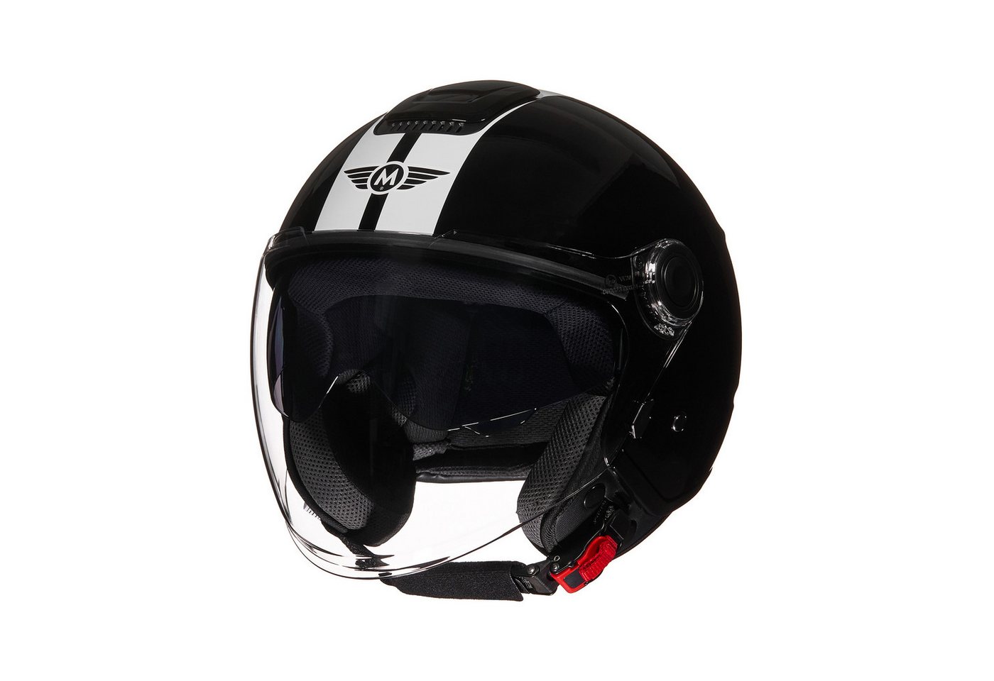 MOTO HELMETS Motorradhelm Jethelm Motorradhelm, Helm für Motorrad & Roller, Schnellverschluss, Sonnenvisier, nur 1050g – Bild 2 von 5