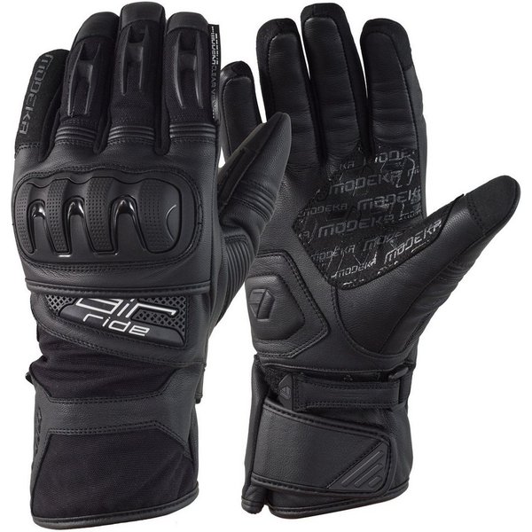 Modeka Motorradhandschuhe Modeka Air Ride Dry II Lederhandschuhe schwarz motorradhandschuhe für herren
