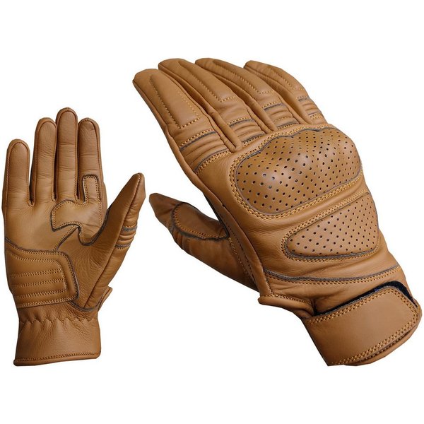 PROANTI Motorradhandschuhe PROANTI Motorradhandschuhe Motorrad Chopper Leder Handschuhe braun